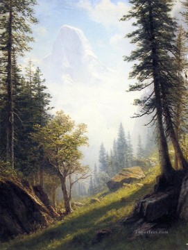 Albert Bierstadt Painting - Among the Bernese Alps Albert Bierstadt